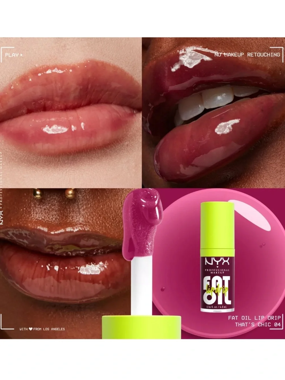 NYX Fat Oil Lip Drip Lip Oil in That’s Chic 4.8ml BRAND NEW/SEALED